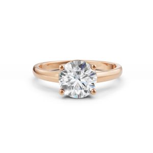 Cathedral Split Shank Solitaire Diamond Ring - R00228