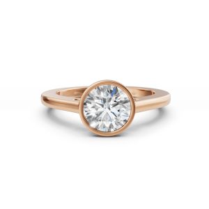 Bezel Set Solitaire Diamond Ring - R00212