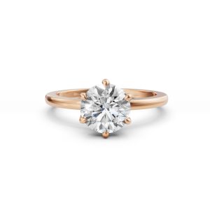Seraphina Twist Prongs Solitaire Diamond Ring - R00216