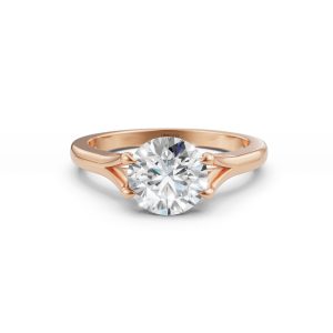 Cathedral Split Shank Solitaire Diamond Ring - R00233