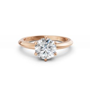 Eva Six Prong Knife Edge Diamond Ring - R00234