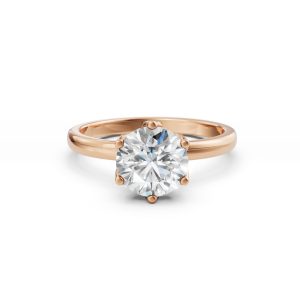 Blooming Petal Secret Halo Diamond Ring - R00240