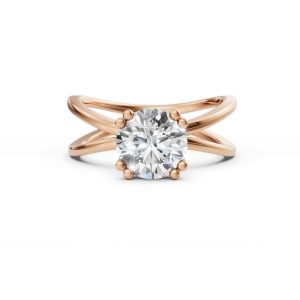 Stella Criss Cross Solitaire Diamond Ring - R00243