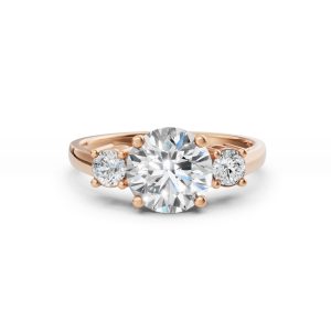 Intricacy Three stone Lab Diamond Ring - R00249