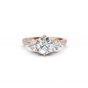 Tiara Three stone Lab Diamond Ring - R00250