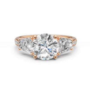Daria Trapezoid Three Stone Lab Diamond Ring - R00258