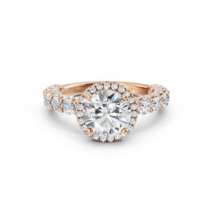 Enchant? Side Stones Halo Diamond Ring - R00093