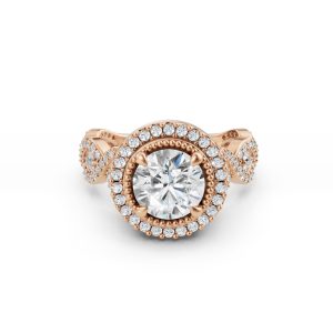 Prestigia Criss Cross Halo Diamond Ring - R00094