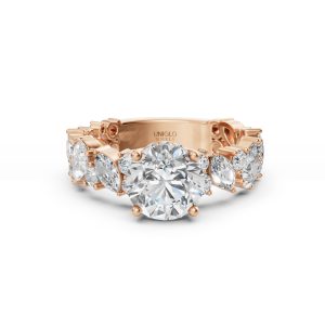 Skylar Side Stone Encrusted Diamond Ring - R00100