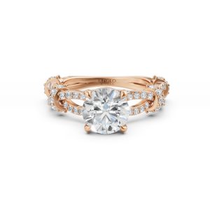 Charlotte Double Twist Side Stone Diamond Ring - R00101