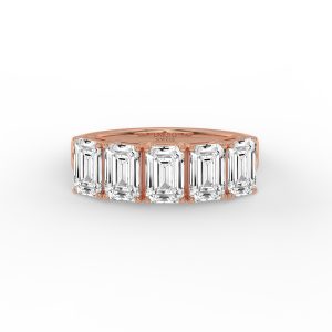 Thalia Emerald Diamond Anniversary Band