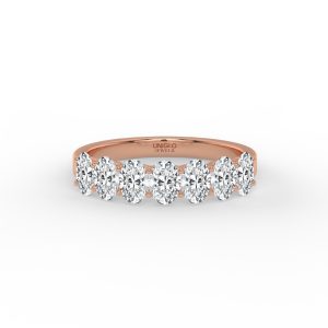 Minerva Oval Diamond Anniversary Band