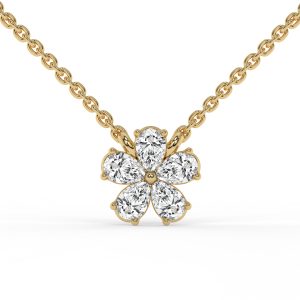Pear Petal Diamond Fashion Necklace