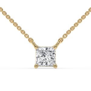Zenobia Princess Diamond Solitaire Necklace