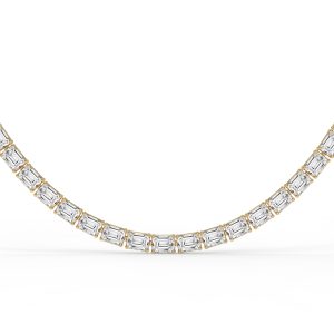 Lorel Emerald Diamond Tennis Necklace