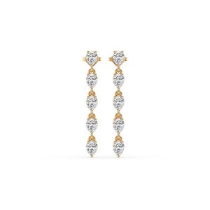 Salvia Flower Fashion Diamond Dangle Earrings