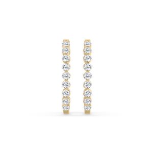 Rylee Round Diamond Hoop Earrings