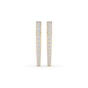 Reagan Round Diamond Hoop Earrings