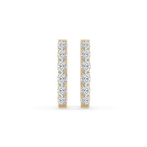 Saylor Oval Diamond Hoop Earrings