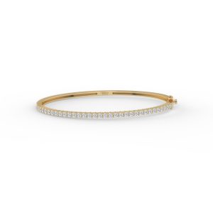 Round Embrace Diamond Openable Bangle Bracelet