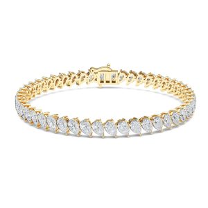 Pear-Cut Diamond Tennis Bracelet (Slanting)