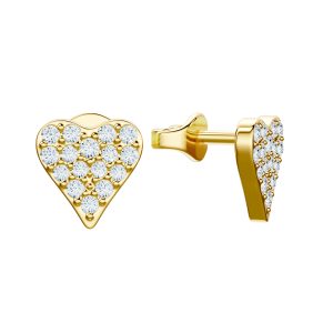 Pave Heart Earrings
